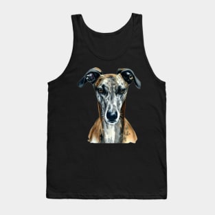 Cute Brindle Greyhound Sticker for Dog Lovers Tank Top